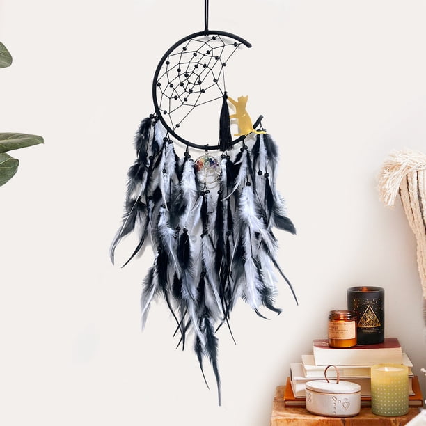 Atrapasueños Lisbinx, decoración para habitación, hogar, dormitorio, colgante con plumas tejidas.
