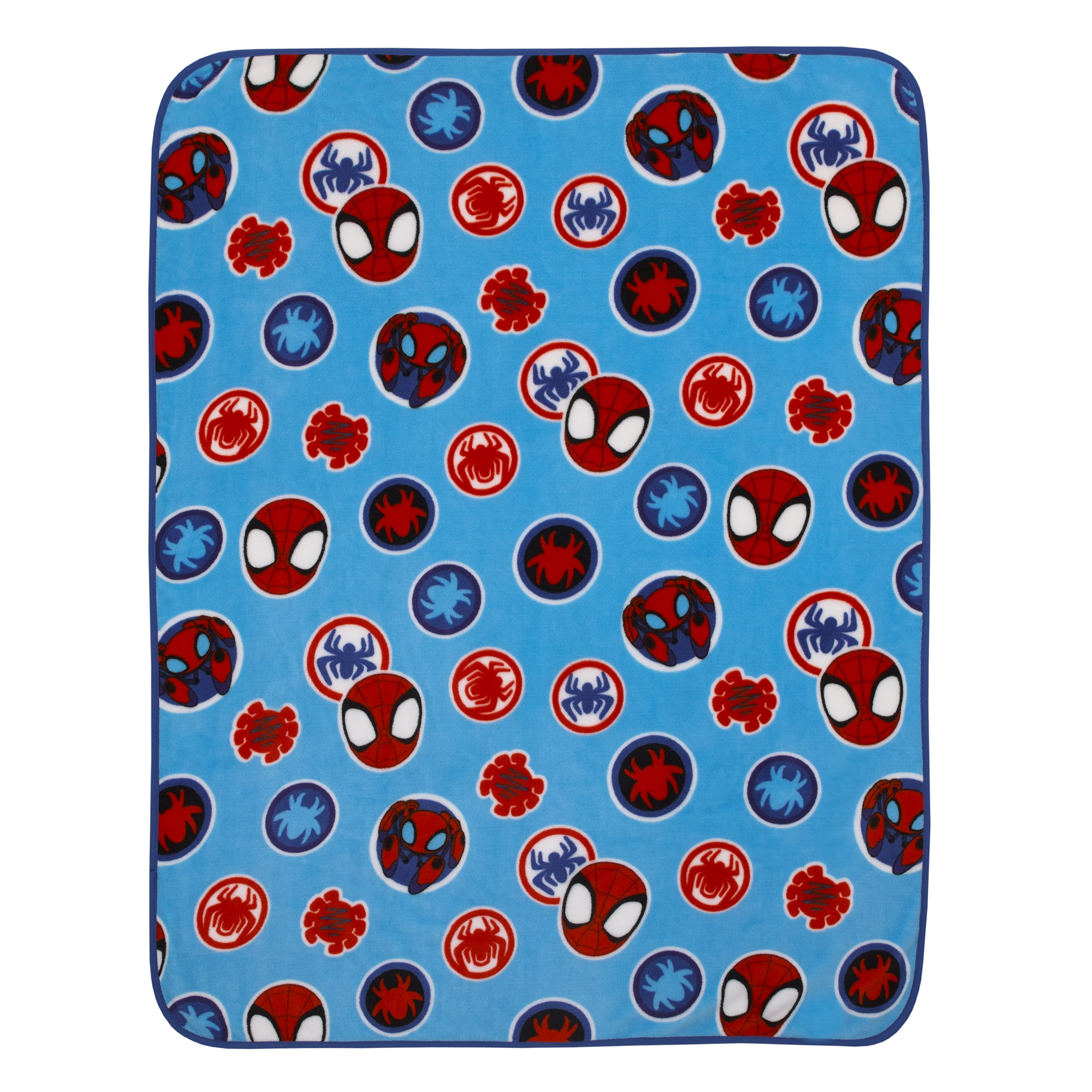 Marvel Spidey Let's Swing Plush Toddler Blanket, Blue, Red, 40"x50", Boy