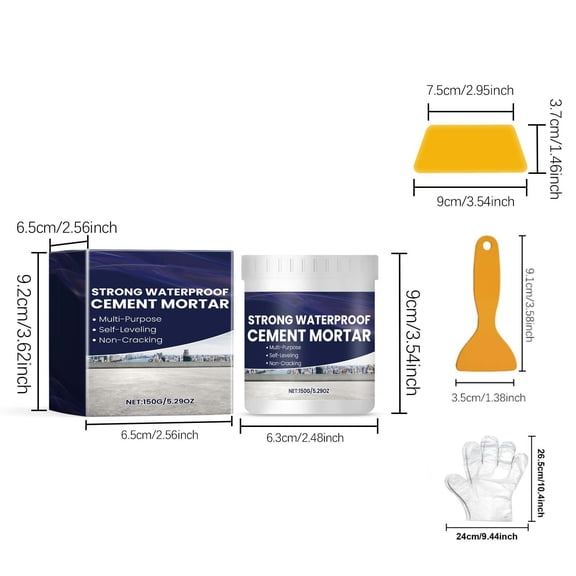 Momihoom Strong Waterproof Cement Mortar, Multi-Purpose Self-Leveling and Non-Cracking Sealant