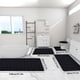 thumbnail image 4 of Juego de alfombras de baño de 5 piezas | Alfombra de baño de vellón de terciopelo antideslizante grande, absorbente de agua, espuma suave, lavable, gruesa, gris oscuro, moderna, 15.7x47.2in,, 4 of 8