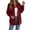 Red, variant on Womens Corduroy Shacket Jackets Oversized Long Sleeve Button down Loose Casual Cardigan Coats Solid Color Lapel Design Soft Comfortable Fall Winter Outwear Black S