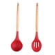 thumbnail image 1 of Juego de utensilios de cocina, 2 uds., mango de madera, resistencia al calor, espátula de silicona, cuchara, utensilios de cocina, 1 of 5