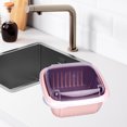 thumbnail image 5 of sruoe Draining Basket, 2 In 1 Container with Draining Basket, Fruit Vegetable Wash Basket, Kitchen Double Layered Drain Basket Bowl Washing Colander, Basket for Hosehold, Living Room, Plastic, 5 of 5