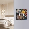 thumbnail image 4 of Yayeee Toggle Light Switch Wall Plate 3-Gang 6.37"x4.48" Decorative Outlet Cover, Skeleton with Sun, 4 of 7
