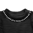 thumbnail image 5 of Hjtefg Girls Beaded Round Neck Tee, Long Sleeve Casual Top, Soft Comfortable Shirt for Toddler and Kids, Delicate Daily Wear Blouse,Color: Black Size: 4-5 Years, 5 of 6