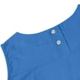 thumbnail image 4 of mfyjkho Tops De Gimnasio Para Mujer, Camiseta Holgada Informal Sin Mangas Con Cuello Redondo Y Botones De Color Liso Para Mujer Tops Y Blusas Para Mujer M, 4 of 8
