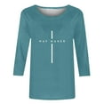 thumbnail image 5 of BVOFAR Women's Letter Print Christian Shirts Casual Crew Neck 3/4 Sleeve Tops Holiday Gifts Blessed T-Shirts, 5 of 5