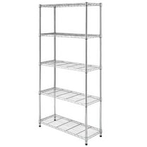 Welland 13.78"W x 35.43"D x 70.87"H 5-Shelf Garage Shelves, Silver