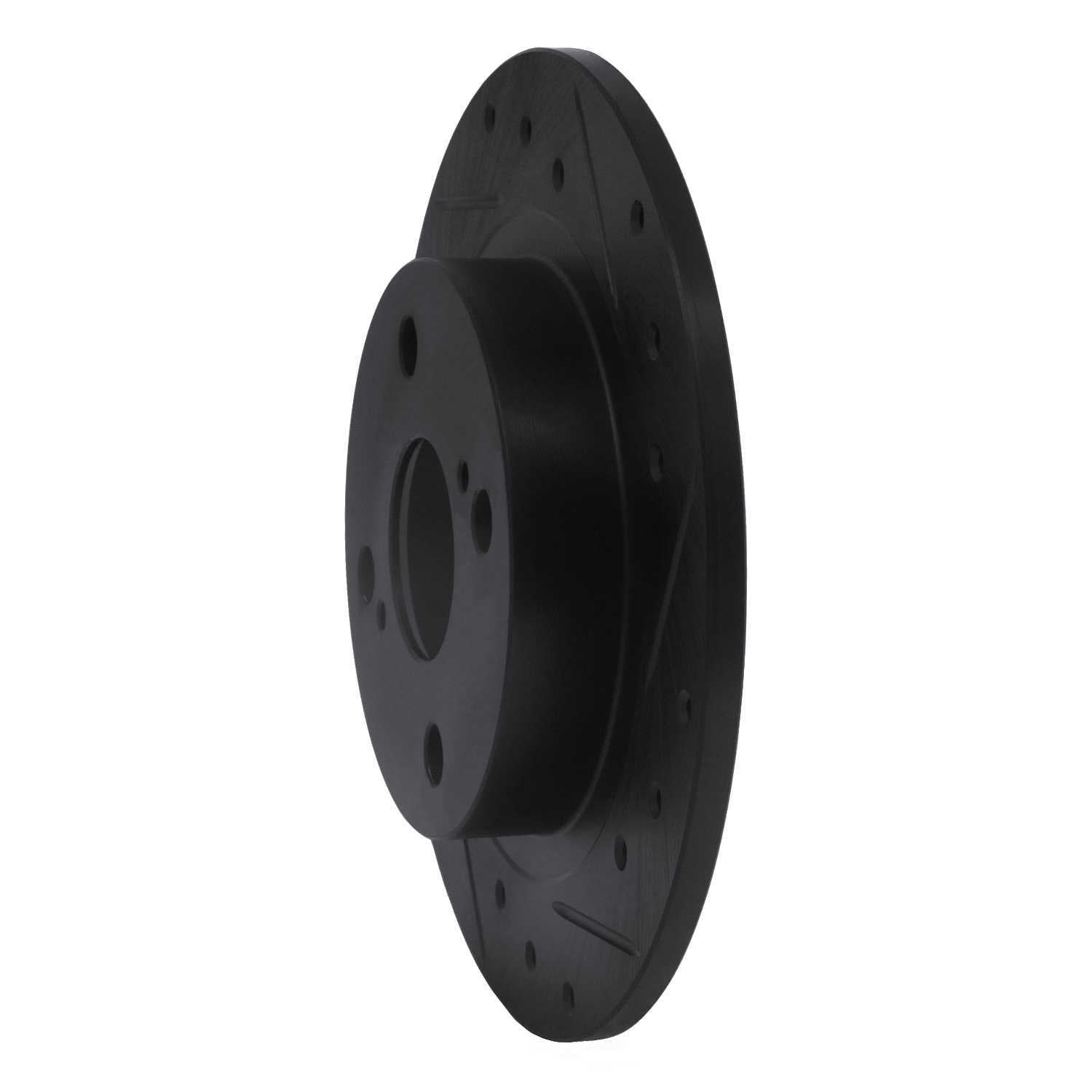 Dynamic Friction Company 633-76035R DFC Brake Rotor - Drilled And Slotted - Black