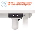 thumbnail image 4 of Motionwise M1 Series Height Adjustable Electric Sit Stand Desk, 48” x 24”, Home Office Desk w/ Single Wooden Desktop (White), 4 of 5