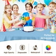 thumbnail image 5 of Exquisite 84" Round Tablecloth Cover - Light Blue Disposable Plastic Tablecloth - Heavy Duty Premium Plastic Disposable Table Cloth Round, 1ct, 5 of 5