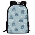 thumbnail image 5 of Lafuoo Cute Hippopotamus Pattern Large Capacity Backpack, Durable Adjustable Straps Campus, Travel, Work Computer Backpack, Unisex-One Size, 5 of 7