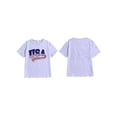 thumbnail image 3 of Aojekbee Family Matching T-shirt, Short Sleeve Crew Neck Letters Summer Tops Streetwear 4th of July Clothing, 3 of 10