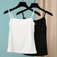 thumbnail image 2 of Top blanco Sexy para mujer, camiseta sin mangas informal negra con cuello redondo, Top deportivo de gran tamaño para Fitness, camisolas 2024, 2 of 5