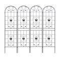 thumbnail image 7 of 4 Pack Metal Garden Trellis for Climbing Plants, 86.7" H Rustic Arch Garden Trellis, Wire Lattice Grid Fence Trellis for Outdoor Roses Vine Cucumbers Vegetables Flower Support, 7 of 7