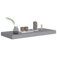 thumbnail image 2 of vidaXL Floating Wall Shelf Grey 60x23.5x3.8 cm MDF, 2 of 4