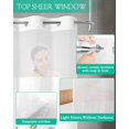 thumbnail image 4 of No Hook Shower Curtains with Snap in Liner, Green Blue Succulent Waterproof Fabric Shower Curtain, Summer Botanical Tropical Double Layers & See-Through Top Window Bathroom Curtains 72''x84'', 4 of 6