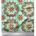thumbnail image 1 of Soimoi Rayon Fabric Mandala Kaleidoscope Print Sewing Fabric Yard 56 Inch Wide, 1 of 1