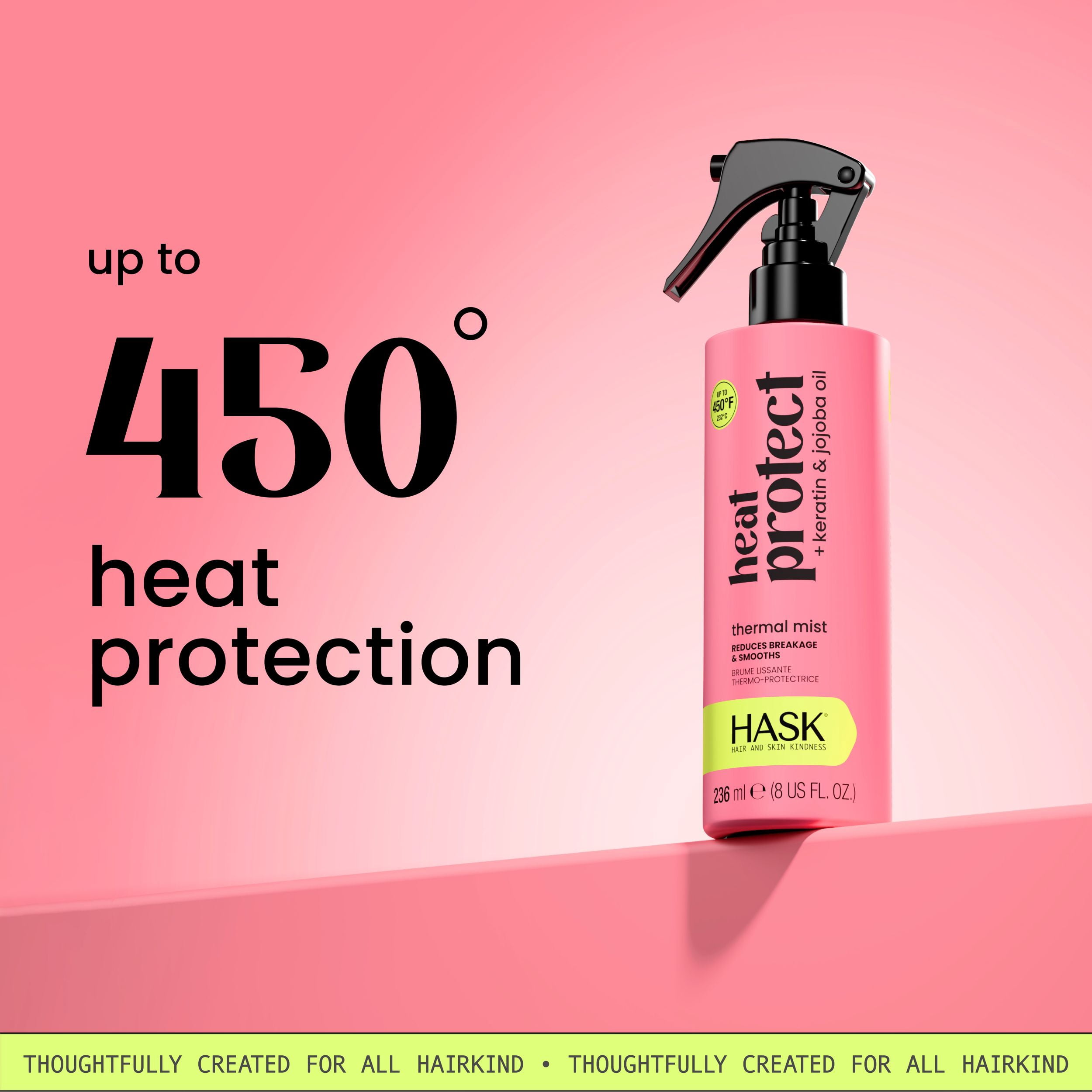 HASK Heat Protect + Keratin & Jojoba Oil Thermal Mist, 8 fl oz