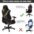 thumbnail image 5 of TSOVTHRID Black Gold Marble Texture Print 4 Pieces Gaming Chair Covers for Cats Breathable Rotating Gaming Chair Protector Computer Chair Seat Slipcovers with Armrest Covers, 5 of 7