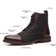 thumbnail image 3 of Botas de vestir para hombre, botas Chelsea para hombre, botines Chukka de cuero con cordones, elegantes y cómodos, con bloques de color., 3 of 5