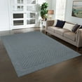 thumbnail image 2 of Mainstays Dylan Solid Diamond Olefin Navy Blue Indoor Area Rug, 7' x 10', 2 of 8