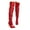 Red, variant on Boots for Women Leather Slouchy Over The Knee Booties Fashion Dressy Stiletto Heels