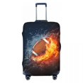 thumbnail image 1 of Custom Basketball In Fire And Water Travel Luggage Cover Elastic Suitcase Cover Protector Fit 18-32 Inch, 1 of 1