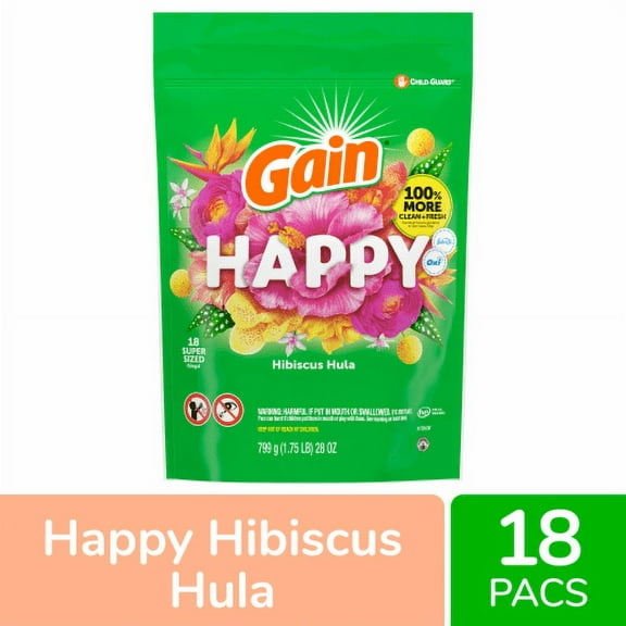 Gain Happy Hibiscus Hula Liquid Laundry Detergent