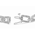 thumbnail image 2 of Haus of Brilliance 14K White Gold 3/4 Cttw Womens Round Cut Natural Diamond Pave Setting Rhodium Plated Paperclip Link Tennis Bracelet with Box Clasp w/ Latch (H-I Color, I2-I3 Clarity) - 7", 2 of 7