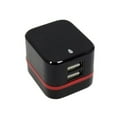 thumbnail image 1 of GlobalTone 2 Port USB Wall Charger 5V, 3.4A, Black and Red, 1 of 6