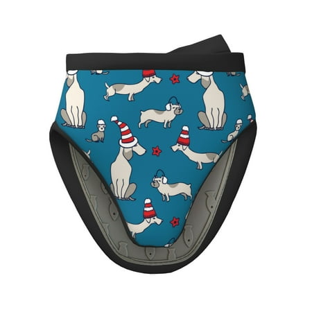 

Vsdgher Festive Dachshund Fun Non-Slip Mini Oven Mitt Set Short Oven Mitts for Baking Grilling Barbecue Microwave 5.9 x5.9 in