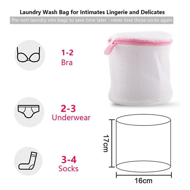 Pack of 3 Delicate Bra Washing Bag - High Permeability Sandwich Fabric  Lingerie Laundry Bag Mesh Bra Wash Bag for Intimates Lingerie and Delicates