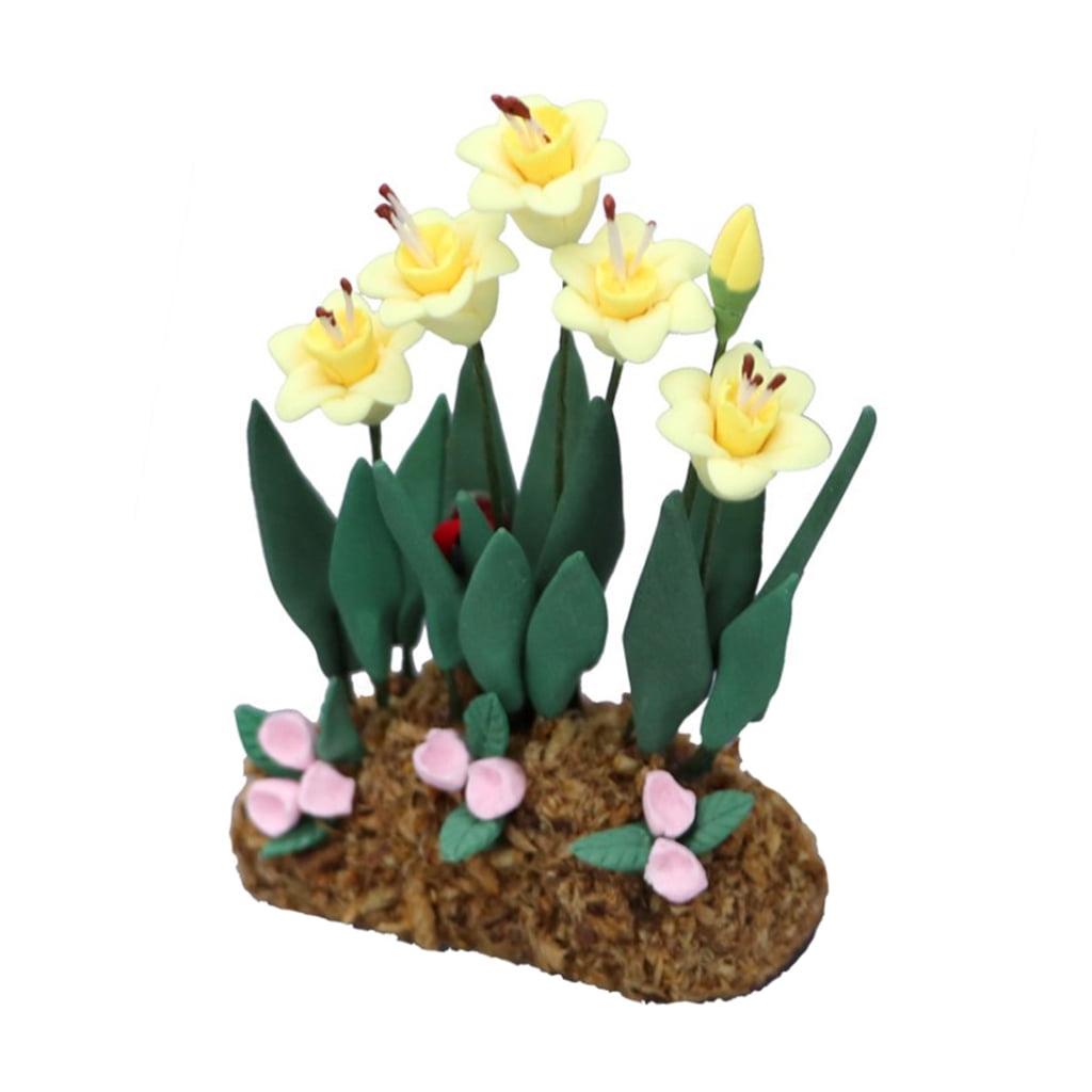 Yellow Garden 1:12 Scale Small Tulip Flowers 