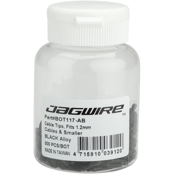 Jagwire 1.2mm Cable End Crimps Black Bottle/500