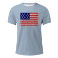 thumbnail image 3 of Mens American Flag Patriotic Tshirts Oversized Big & Tall July 4th Graphic Tees Funny 250th Anniversary Summer Tops Light Blue, S, 3 of 4