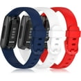 thumbnail image 2 of MYKOMI Watchbands Compatible with Fitbit Inspire 3 Smartwatch Band Quick Release Replacement Wristband Strap Bracelet Silicone Accessory for Women Men S/L Size, 2 of 7