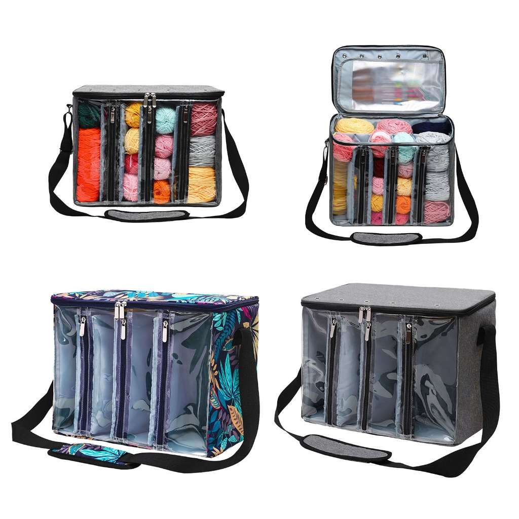 Durable Knitting Accessory Bag For Carrying Yarn Skeins Crochet Tool Travel