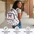 thumbnail image 6 of KEIAHUAN American Flag Boys Backpack, Thick Wear Resistant Fabric Bow Bookbag Fits 14 Inch Laptop, Large Capacity 17 Inch Stain Resistant School Bag for Girls Kids Camping & Weekend Hiking, 6 of 7
