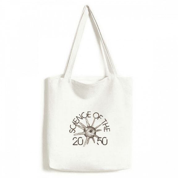 Science Cell Line Illustrate Pattern Tote Canvas Bag Shopping Satchel Casual Handbag