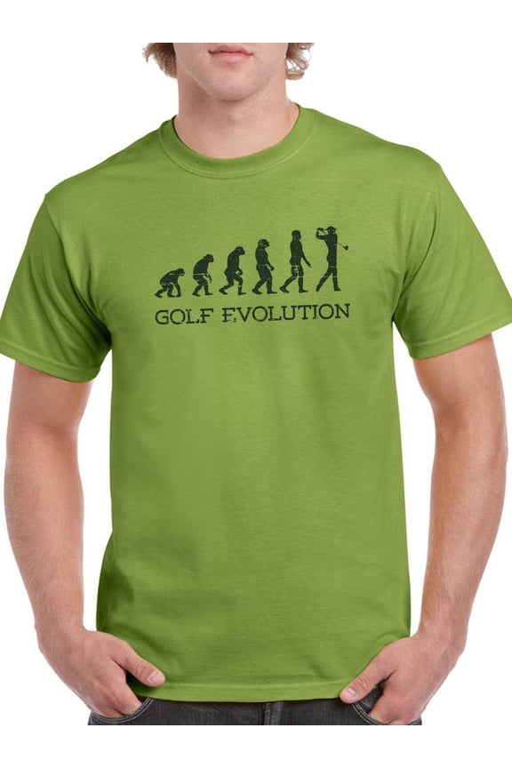 Golf Evolution Silhouettes T-Shirt Men -Smartprints Designs, Male Medium