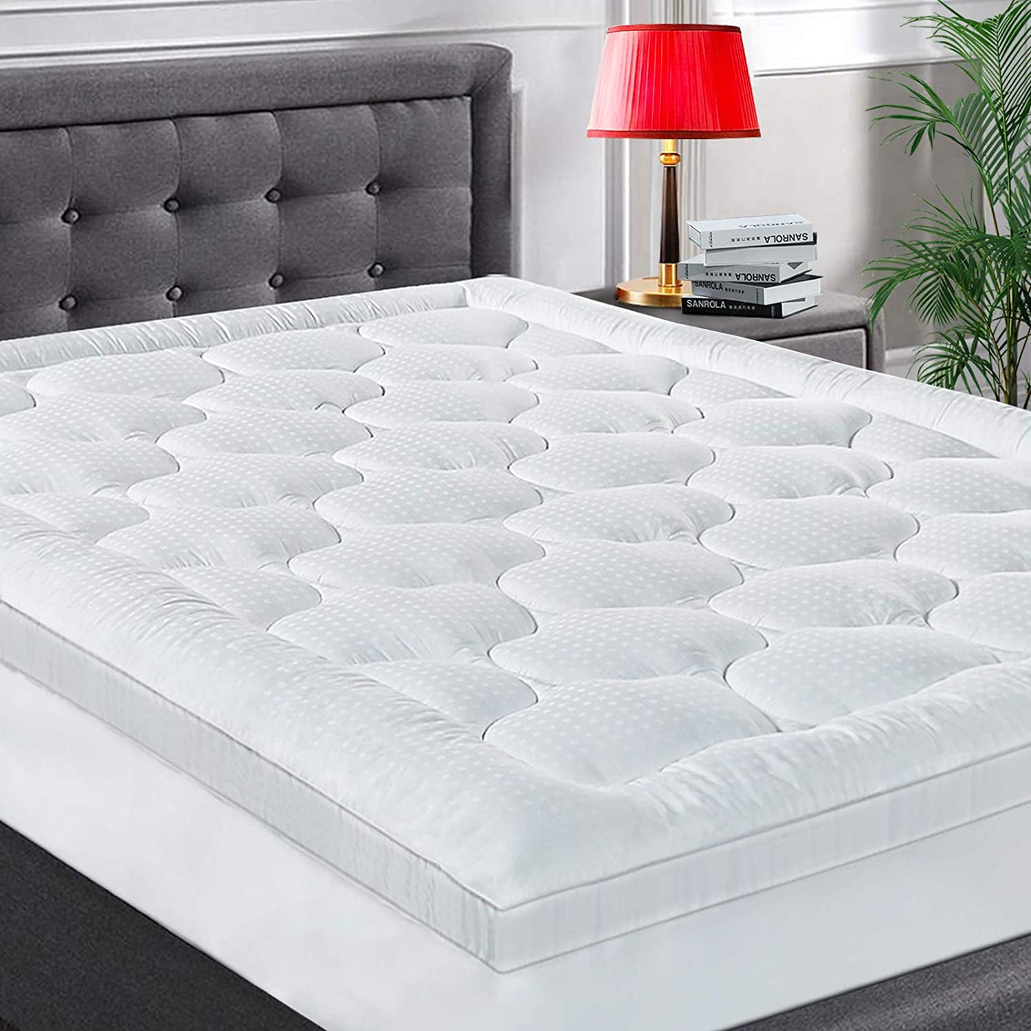 COHOME Queen Size Mattress Topper Extra Thick Cooling Mattress Pad