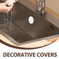 thumbnail image 3 of LOLIPPYY 4Pcs Countertop Hole Cover White ABS Square Aesthetic Concealment For Kitchen Use, 3 of 8