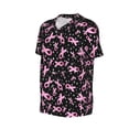 thumbnail image 2 of Balery Breast Cancer Awareness (2) Baseball Jersey for Men Casual Button Down Shirts Short Sleeve Active Team Sports Uniform-XX-Large, 2 of 9