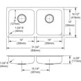 thumbnail image 6 of Elkay ELUHAD321645 Gourmet Undermount Double Bowl Rectangular Sink, 6 of 7