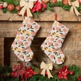 thumbnail image 6 of Picia Peach With Leaves1 Pattern Christmas Stockings, 18 Inches Knit Christmas Stockings, Stockings Christmas Cable Knitted Xmas Hanging Stockings, 6 of 8