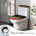 thumbnail image 4 of HELLHERO Stylish for Modern Bathrooms Stretch Bathroom Seat Covers Fits All Toilet Shapes Soft Stretchy Fabric, Christmas Music Note Pattern, 4 of 5