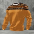 thumbnail image 2 of Chemises pour Hommes à Manches Longues pour Hommes Imprimées Ethniques à Col Rond Chemise de Travail de Rue 100 % Polyester, 2 of 4