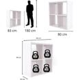 thumbnail image 2 of Librero Organizador Minimalista FRATELLO MUEBLES Mueble Cubos de Almacenamiento 9 Compartimentos Color Blanco, 2 of 8