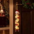 thumbnail image 4 of Christmas Glowing Door Hanger Decoration, 6 Festive Designs with Warm Glow Christmas Door Hanging with Warm Lights,Vertical Entryway Decor for Front Door Side, 4 of 5